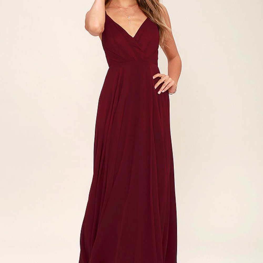 All About Love Wine Red Maxi Dress